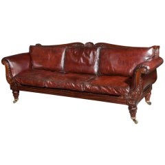 Regency leather sofa 