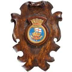 An antique panel removed from H.M.S VICTORY 