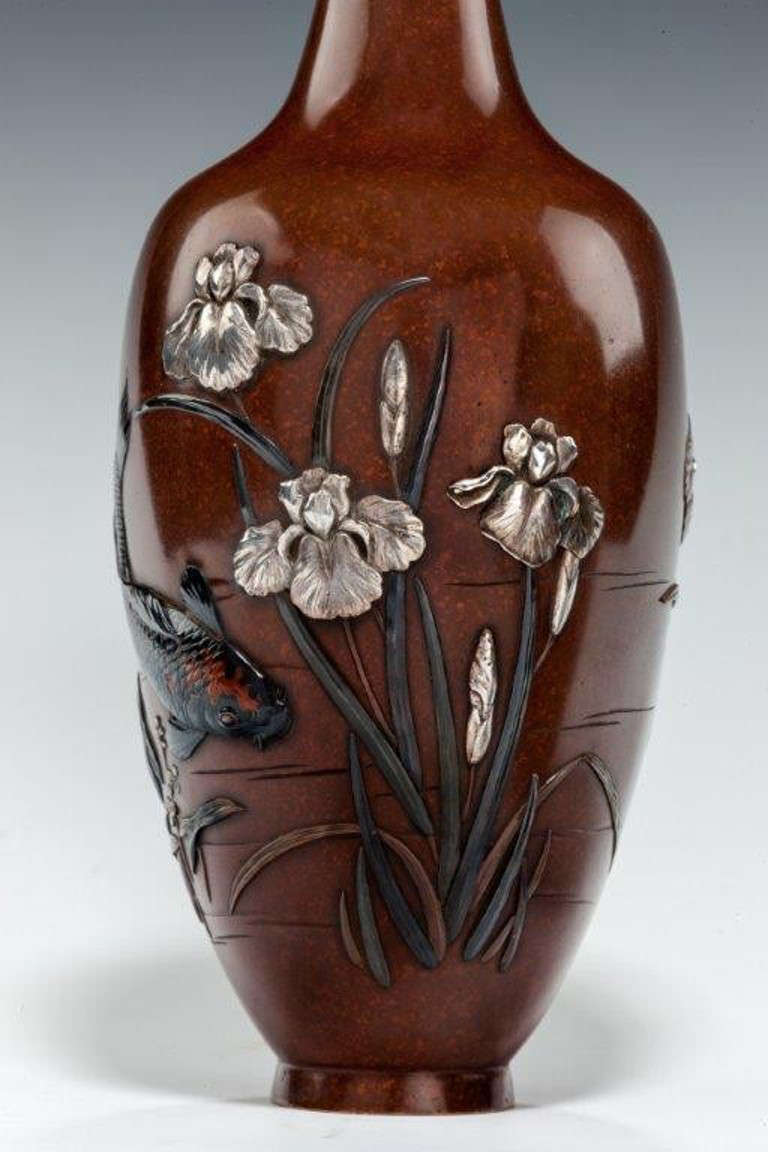 A pair of Bronze Vases