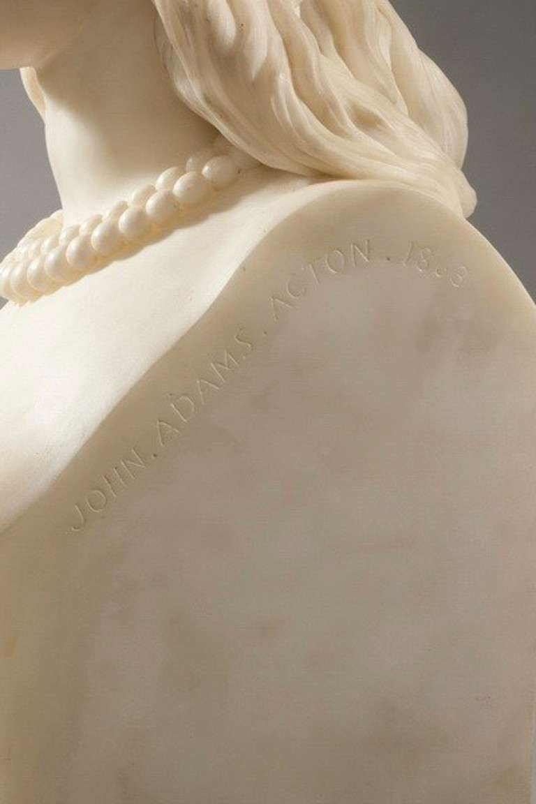 19th Century Marble Bust Entitled 'Pharaoh's Daughter'