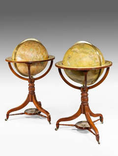 A pair of Bardin/Edkins 18in library globes.