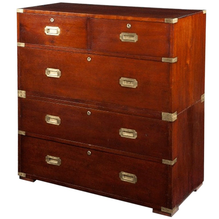 Victorian mahogany military chest at 1stDibs