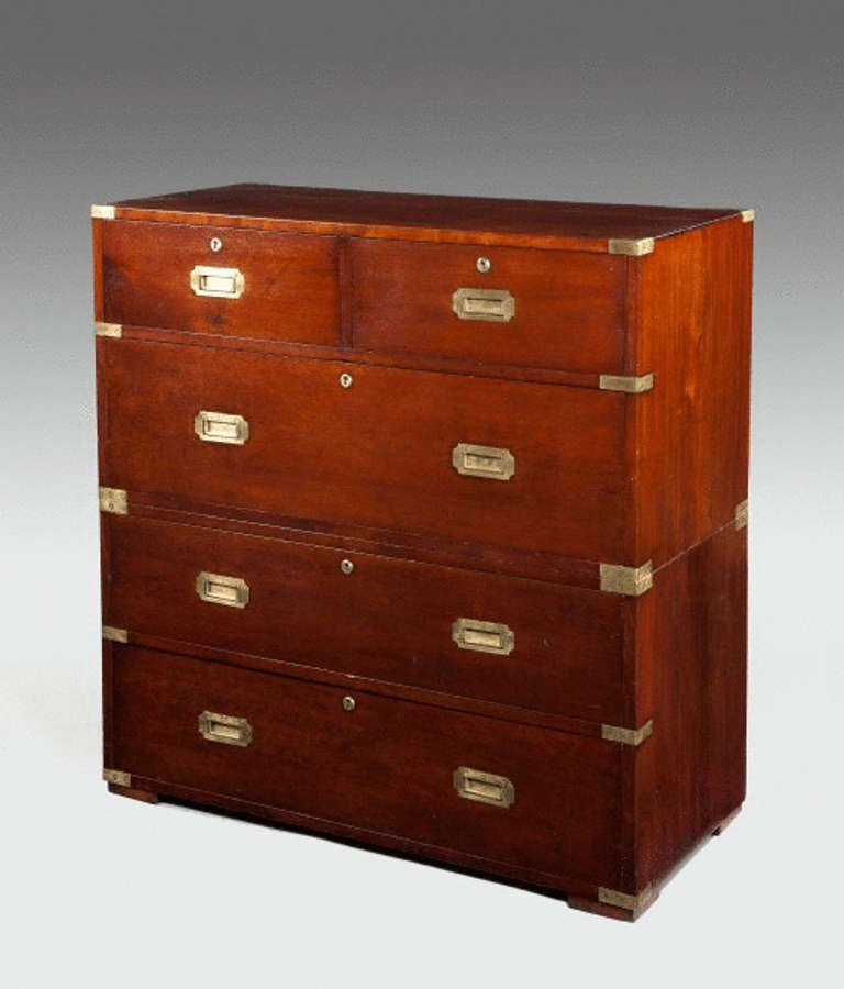 Victorian mahogany military chest
