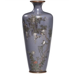 Japanese Cloisonne Vase, Meiji Period 