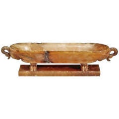 Antique Alabaster pen tray 