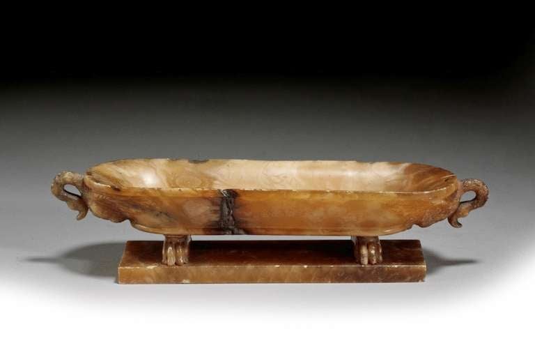 Alabaster pen tray