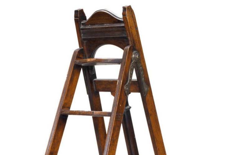 Late Victorian 'Hampton's Patent, ' Artist's Easel or Library Ladder