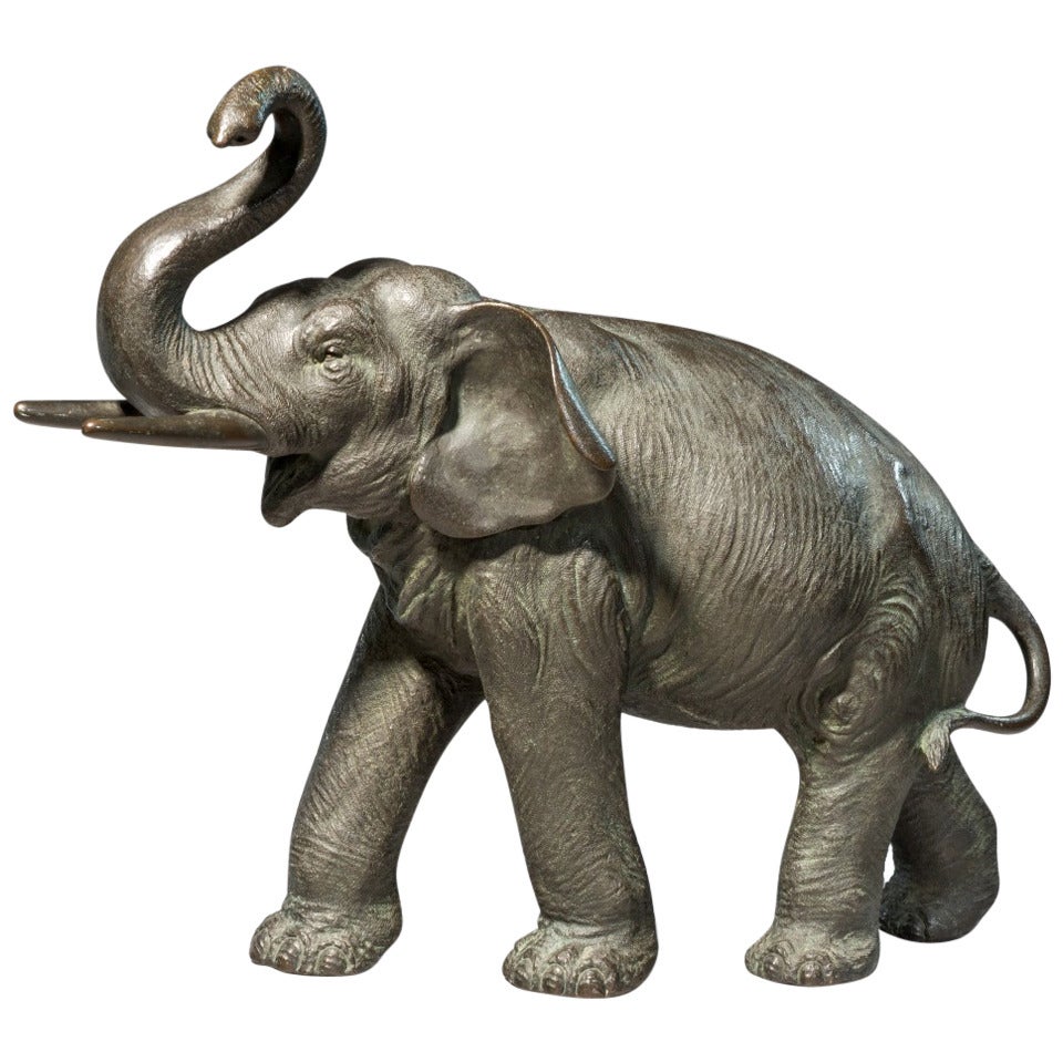 Meiji Period Bronze Elephant