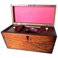 Caja de té georgiana de caoba del siglo XVIII, hacia 1780