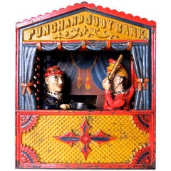 Mechanical Bank "Punch and Judy" Large Letter Variation, circa 1884 1