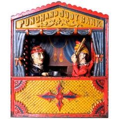 Mechanical Bank "Punch and Judy" Large Letter Variation, circa 1884