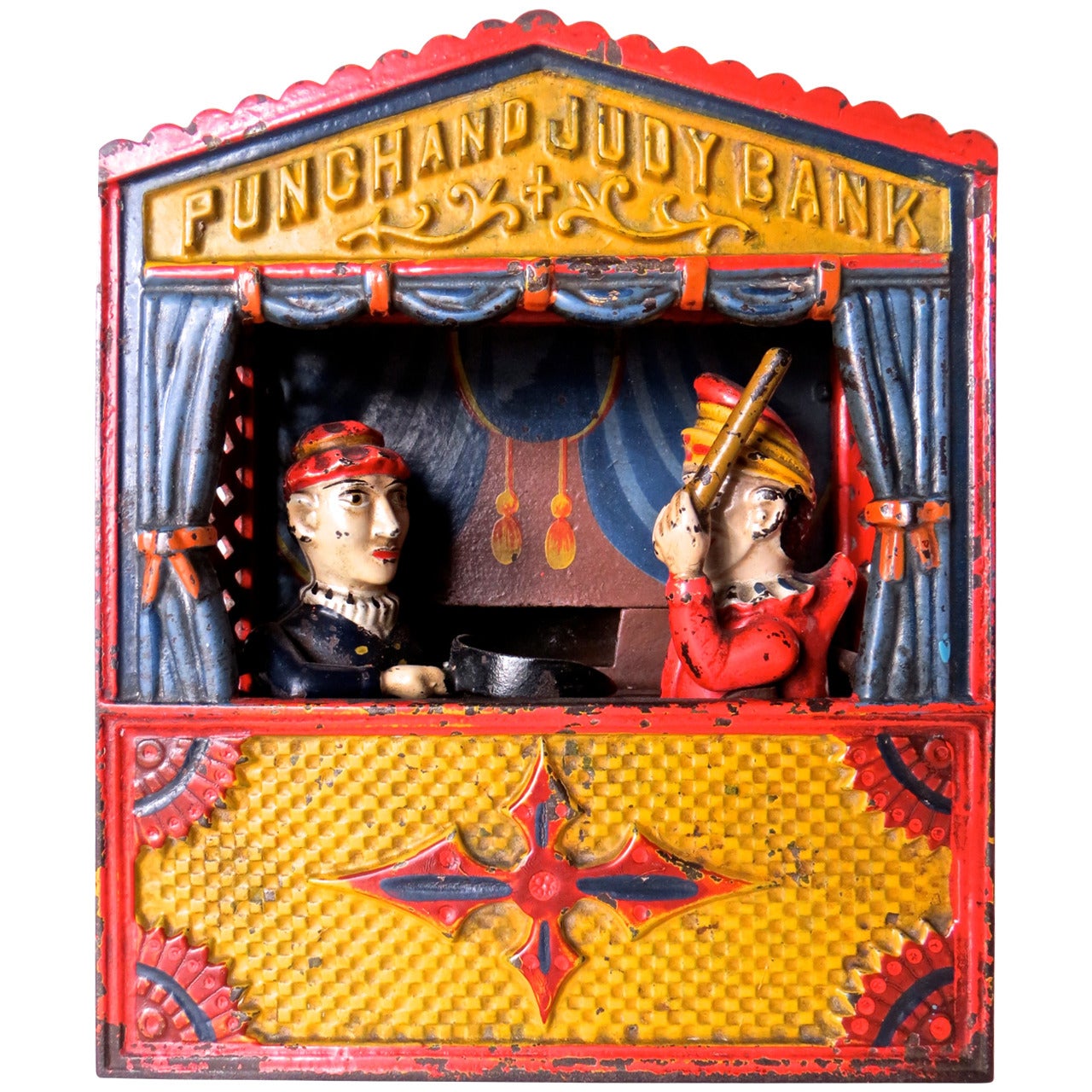 Mechanical Bank "Punch and Judy" Large Letter Variation, circa 1884