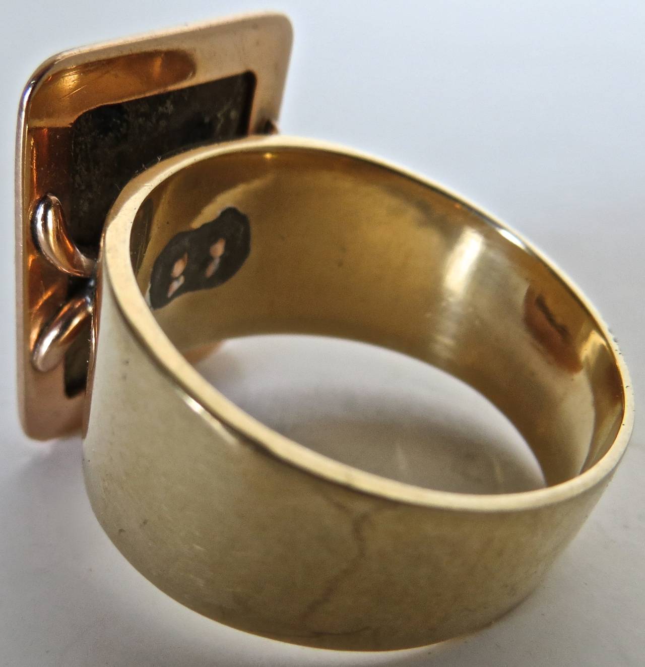 19th Century Gold Quartz Ring For Sale 3