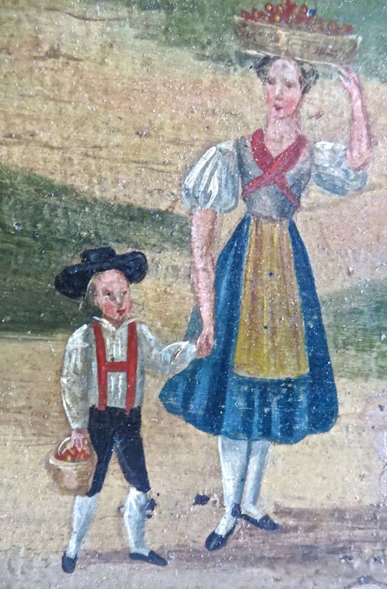 Austriaco Orologio da tavolo Biedermeier con movimento musicale, Austria, 1825 circa in vendita
