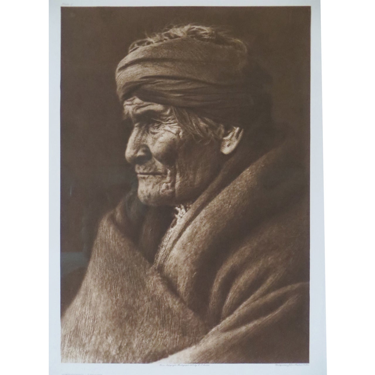 Edward S. Curtis Photogravure of "Geronimo" Dated 1907