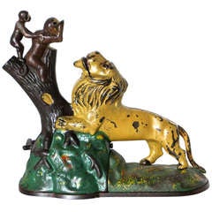 Mechanical Bank "Lion and Two Monkeys" circa 1883 10