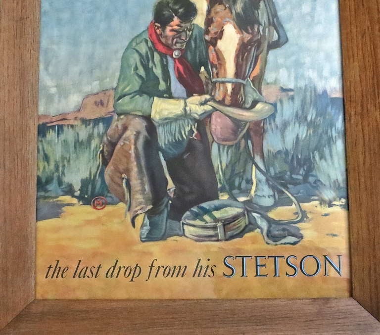 Stetson Advertising Poster 'The Last Drop from His Stetson', circa ...