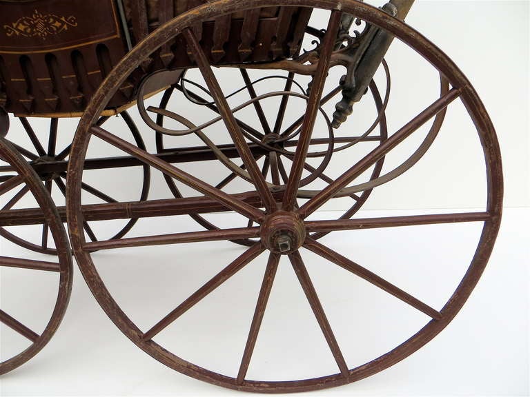 American 19th Century Victorian Fancy Baby Carriage, circa 1878