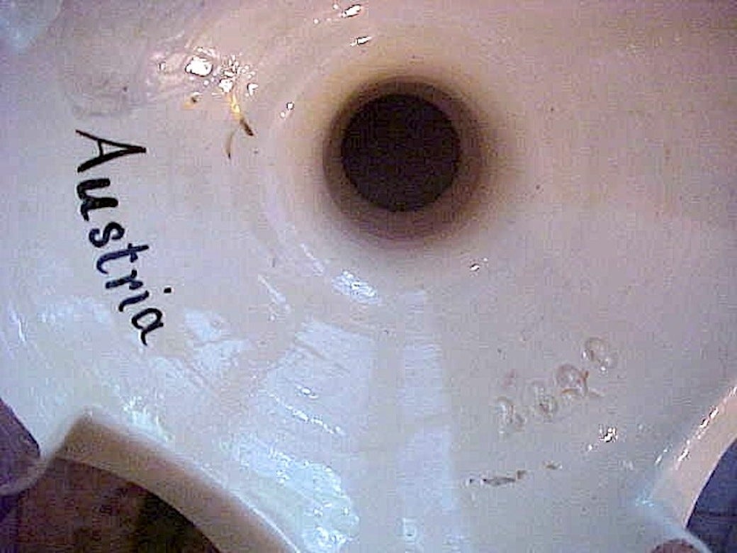Rococo Revival KPM Style Large Porcelain Austrian Vase with Rams Head Details  circa 1891 For Sale