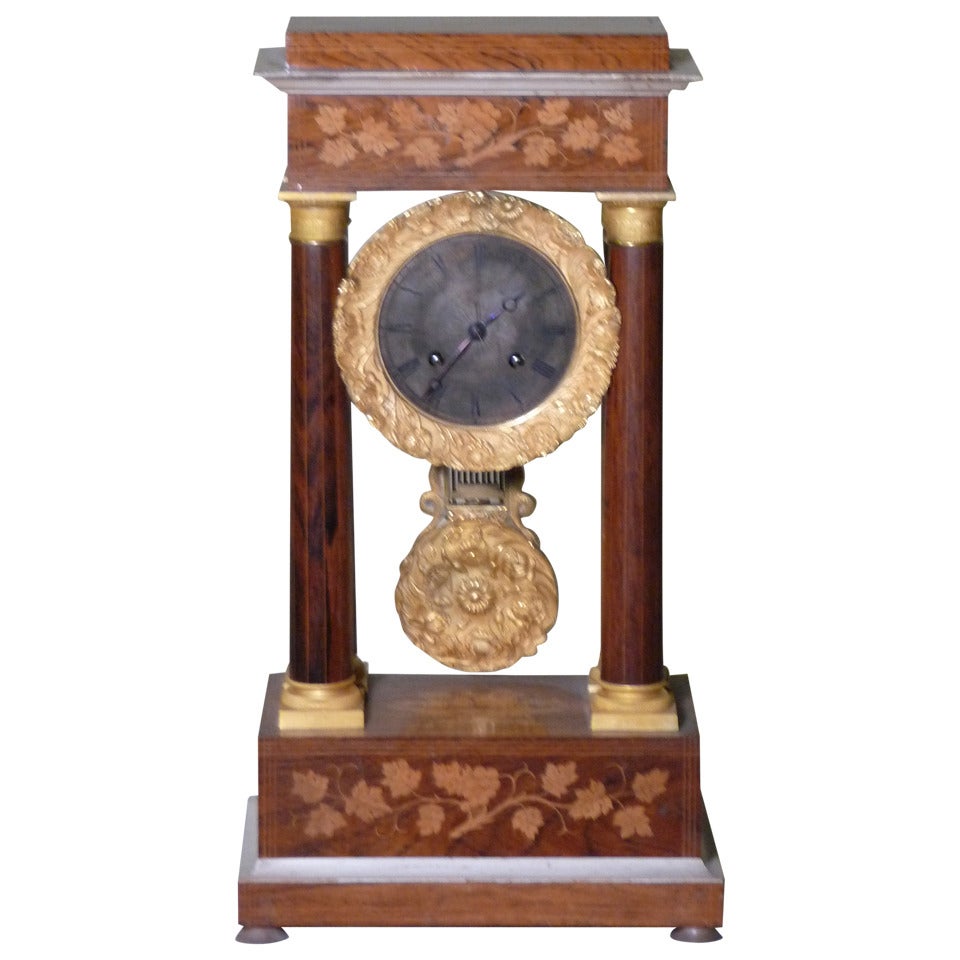 Tycoon's circa 1838 French Empire Portico Mantel Clock-Provenance For Sale