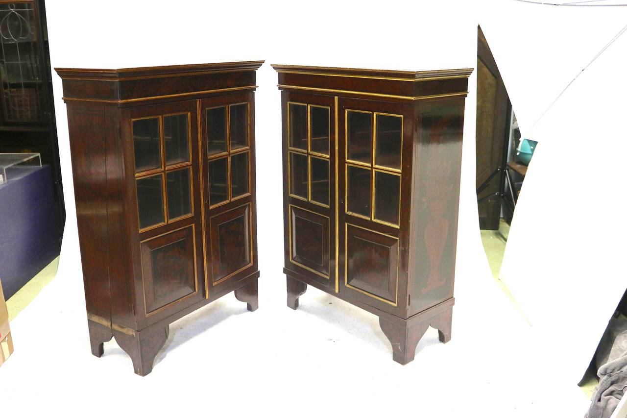 19th c. Pair Dutch Colonial Lacquered Cabinets-Provenance In Good Condition For Sale In West Palm Beach, FL