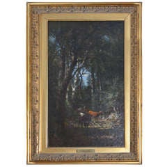 Fine Oil Painting by James McDougal Hart with Provenance 19th century