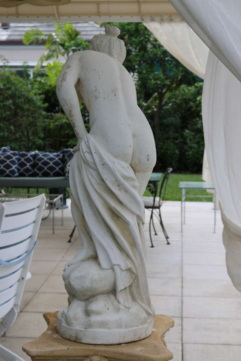 20th Century Garden Statue Goddess Venus 'The Bather' After Christophe-Gabriel Allegrain