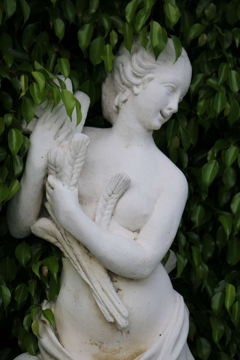 Beautiful Garden Statue 'Autumn' from the Four Seasons from a Palm Beach Estate For Sale 1