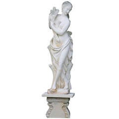 Vintage Beautiful Garden Statue 'Autumn' from the Four Seasons from a Palm Beach Estate