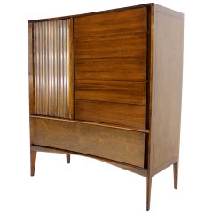 Edmond Spence Mid Century Danish Modern Walnut High Chest Dresser