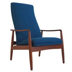 Mid-century Danish High-back Reclining Lounge Chair