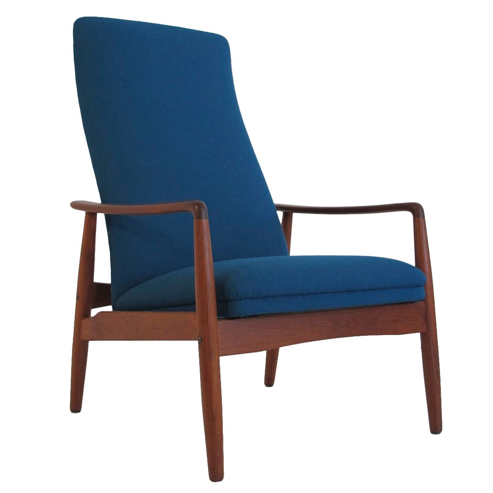 Mid-century Danish High-back Reclining Lounge Chair