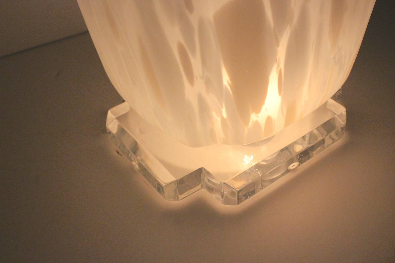 Mid-Century Modern Stylish Murano Midcentury Handblown Glass Table Lamp