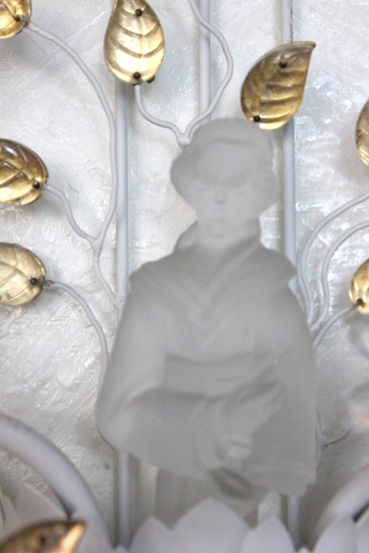 Sherle Wagner Chinoiserie Tole Light Sconce from Mar-a-lago Palm Beach In Good Condition For Sale In West Palm Beach, FL
