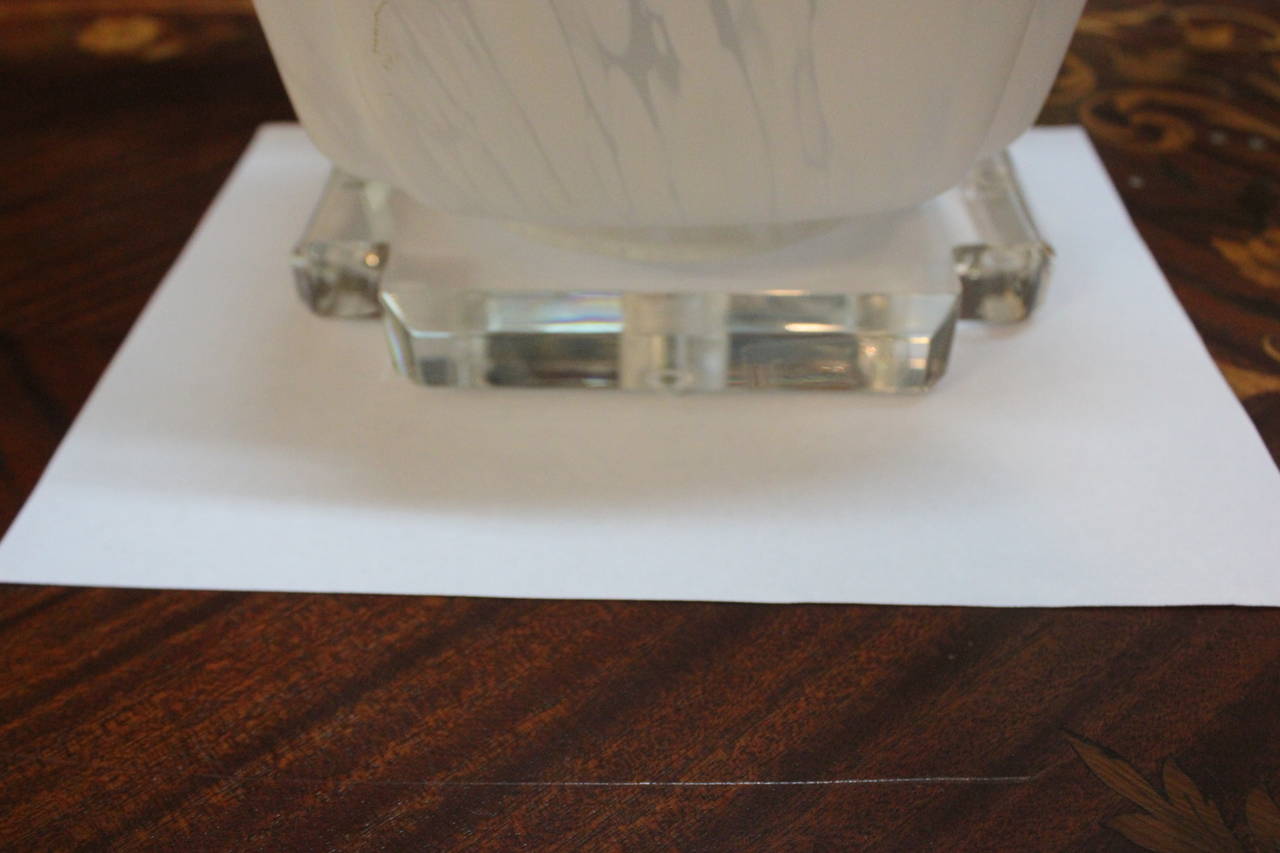 Stylish Murano Midcentury Handblown Glass Table Lamp 3