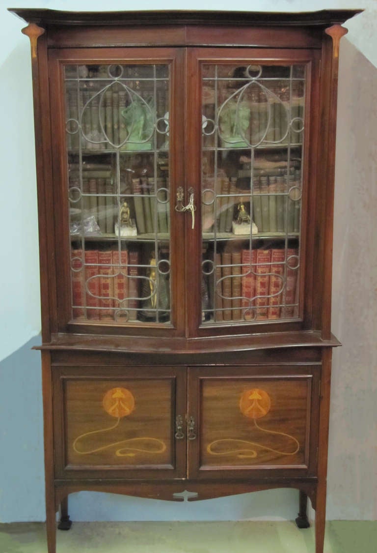 Exquisite Art Nouveau Marquetry Cabinet Iconic Galle Style -Provenance  For Sale 1