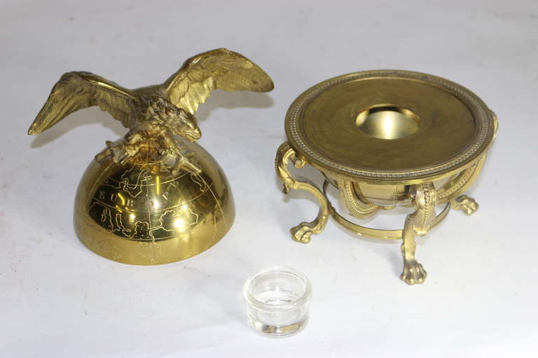 19th Century Harkness Library Collection of Four Inkwells For Sale