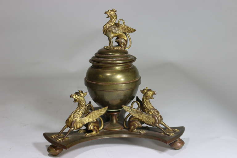 Harkness Library Collection of Four Inkwells For Sale 3