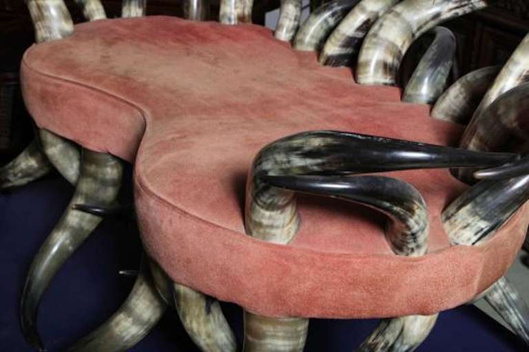 Victorian American Steer Horn Settee 19th Century Museum Piece For Sale 1