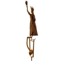 An Art Deco Liberty Wind Pendulum