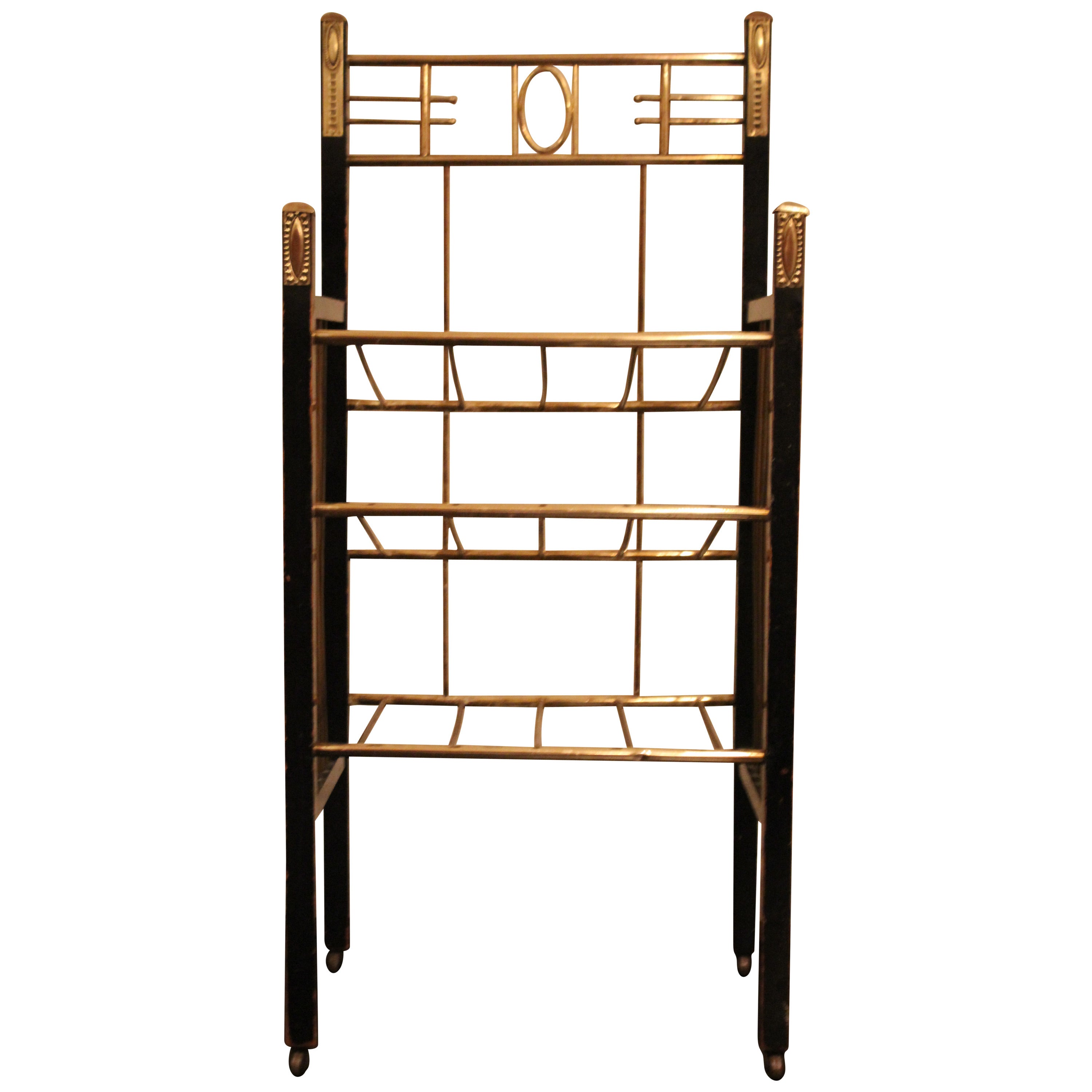 Vienna Secession Etagere Magazine Stand in the Style of Moser and Hoffmann For Sale