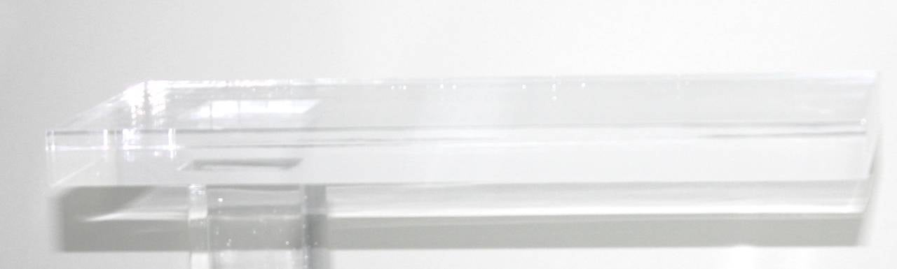 20th Century 1970 Pair of Lucite Acrylic Side Tables in the Manner of  Hollis Jones For Sale