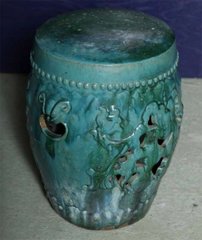 Ceramic Chinese Garden Seat with Provenance, 18th-19th Century For Sale