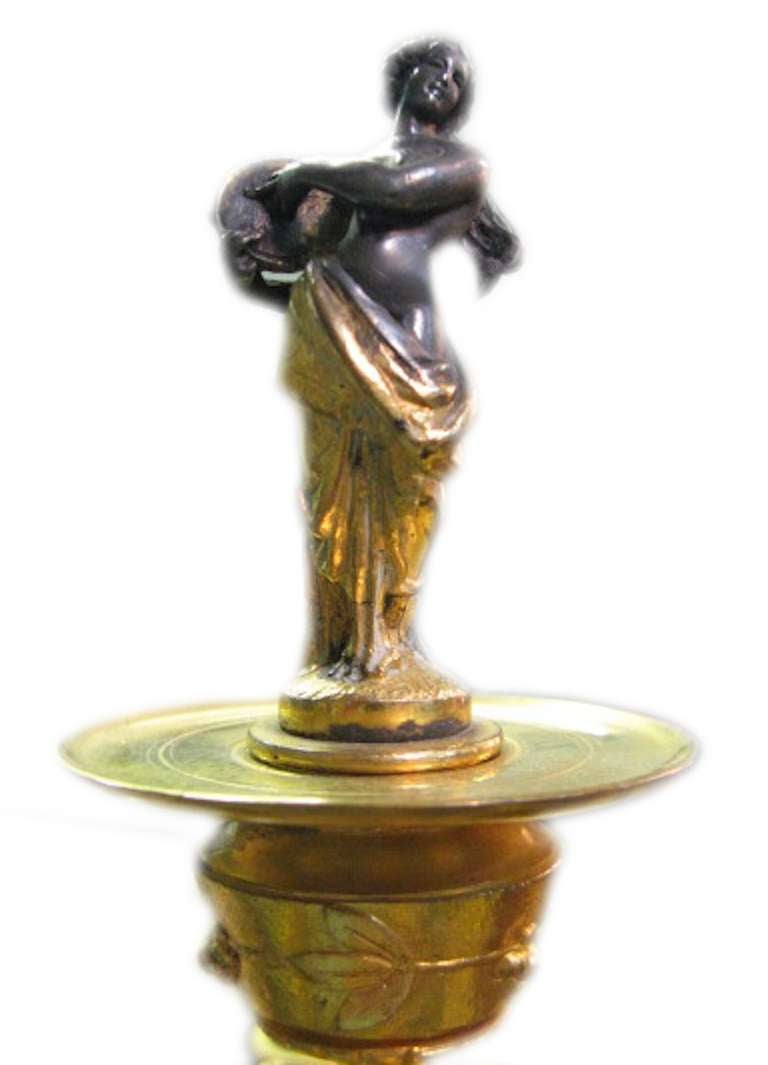 Palatial French Gilt Bronze Candelabras Musician Snuffers, circa 1830  Provenance For Sale 3
