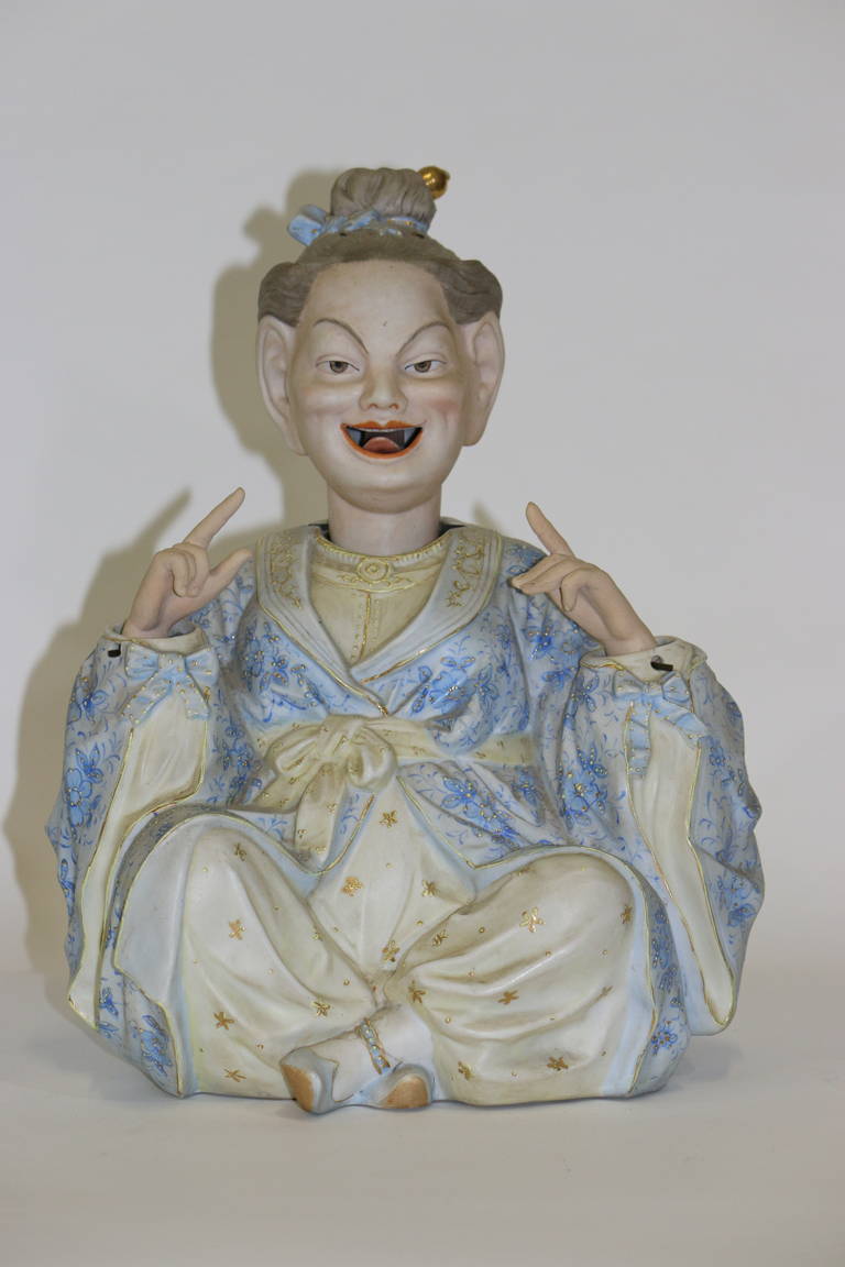 Chinoiserie  Pair of Large Meissen Style Figures of Nodding Pagodas Late 19th century For Sale
