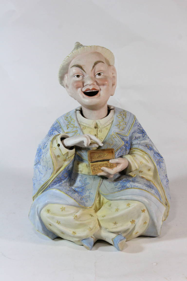 German  Pair of Large Meissen Style Figures of Nodding Pagodas Late 19th century For Sale