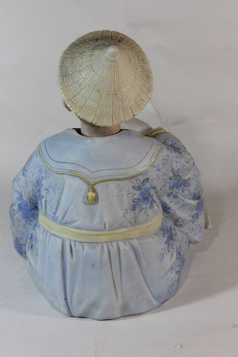 19th Century Pair of Large Meissen Style Figures of Nodding Pagodas Late 19th century For Sale