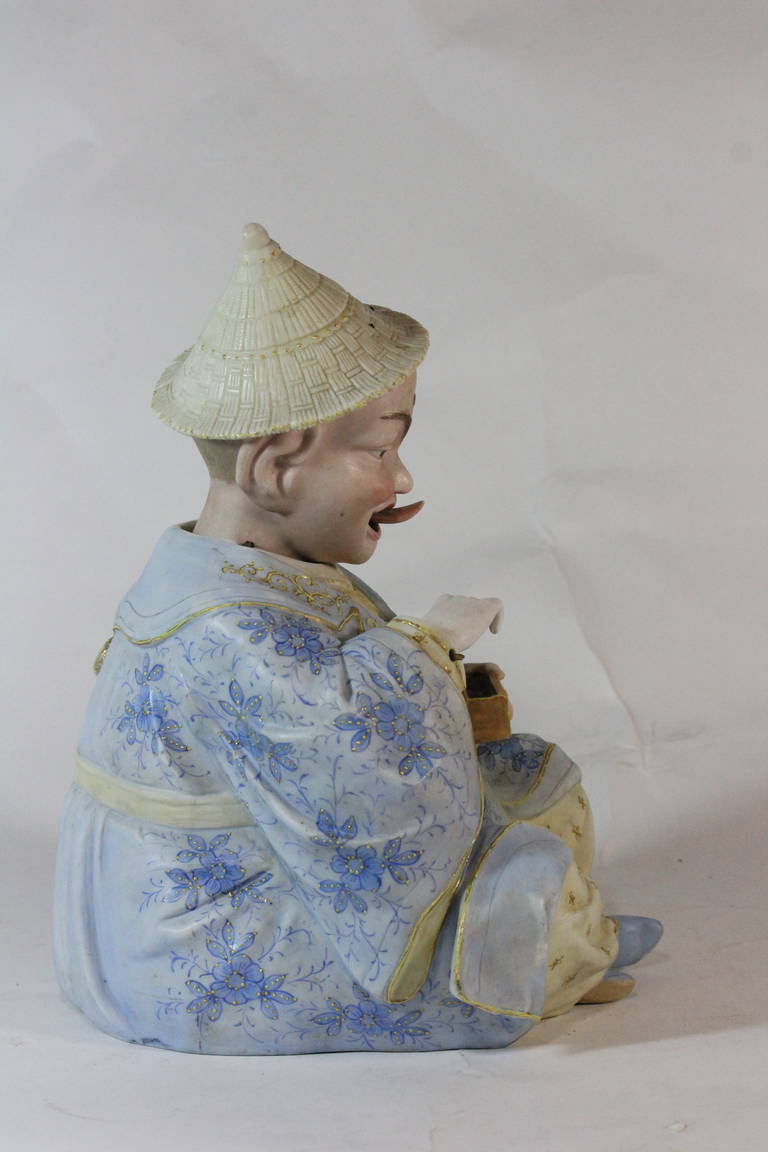 Gold  Pair of Large Meissen Style Figures of Nodding Pagodas Late 19th century For Sale