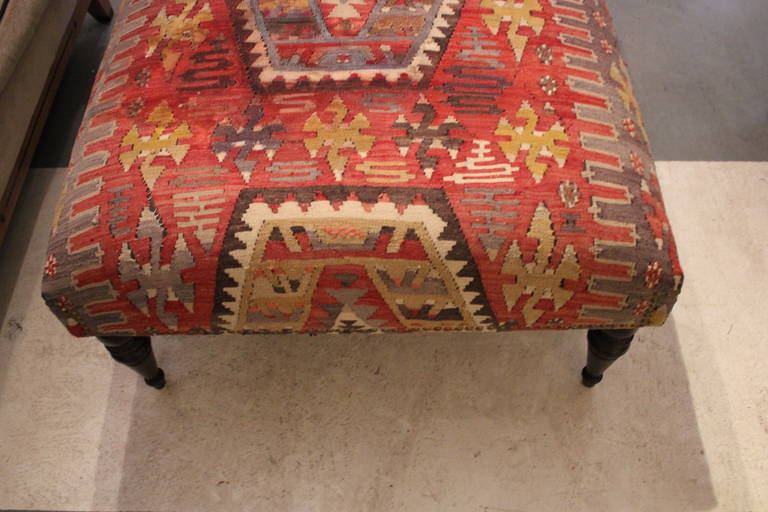 kilim ottoman bench
