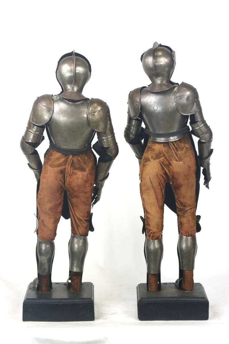 19th Century Pair of Miniature Armor Maquettes in Medieval Renaissance Style For Sale 2